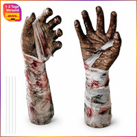 Halloween Deko Zombie Arme 40 Cm FüR Garten Und Friedhof Outdoor Deko