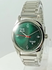 HMT Janata Green Dial Para Shock 17 Jewels Mechanical Hand Winding Wrist Watch
