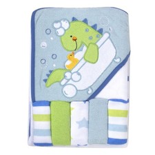 Baby Hooded Towel  Washcloth Set - Soft, Absorbent, 6-12 Months, Boys  Girls