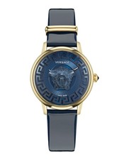 Versace Womens IP Yellow Gold 38mm Strap Fashion Watch