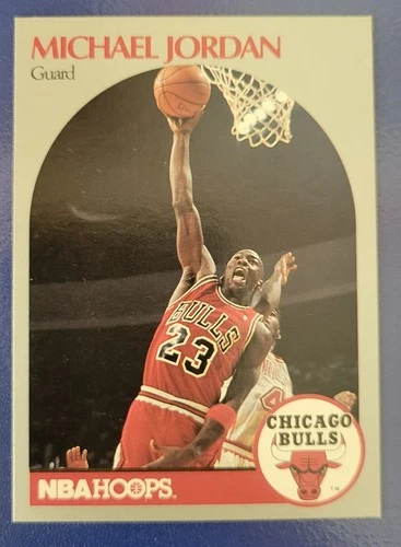 1990-91 NBA Hoops Michael Jordan #65 Chicago Bulls Basketball Card