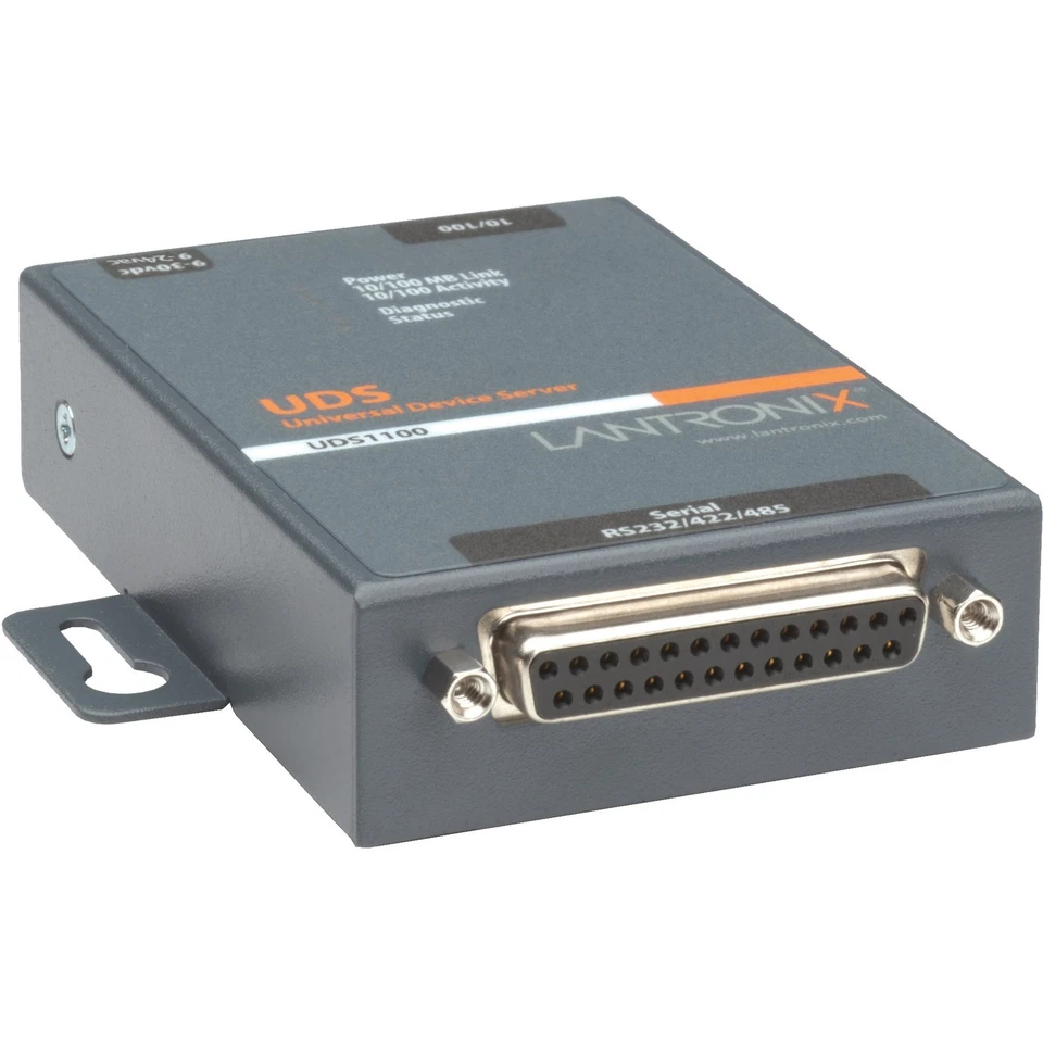 Lantronix UDS1100 - One Port Serial (RS232/ RS422/ RS485) to IP Ethernet Device - Image 2 of 3