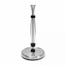 Paper Towel Holder Countertop Stainless Steel Weighted Base One Hand Tear Stand