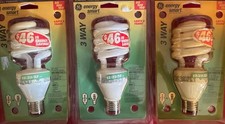3-GE 24685, 3-Way 50/100/150 Spiral Compact Fluorescent Lamp Bulbs