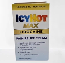Icy Hot Max Strength Pain Relief Cream with Lidocaine, 2.7 Ounces EXNOV26