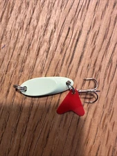 New Luminous Trout Spoon Metal Fishing Lure Spinner Bait Bass Hooks Tackle