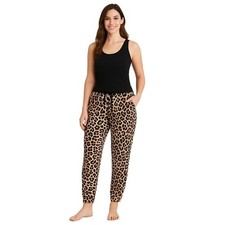 SECRET TREASURES Women's Leopard Print Lounge Pants   Size M 8  10 
