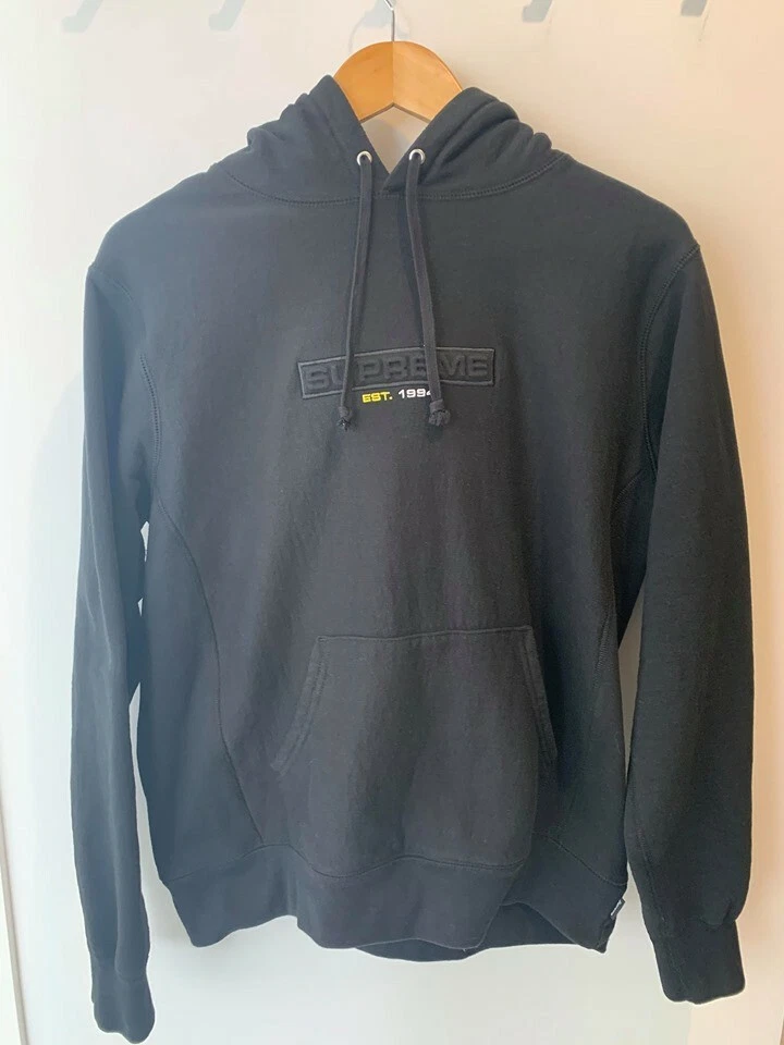 Embossed logo hotsell hooded sweatshirt