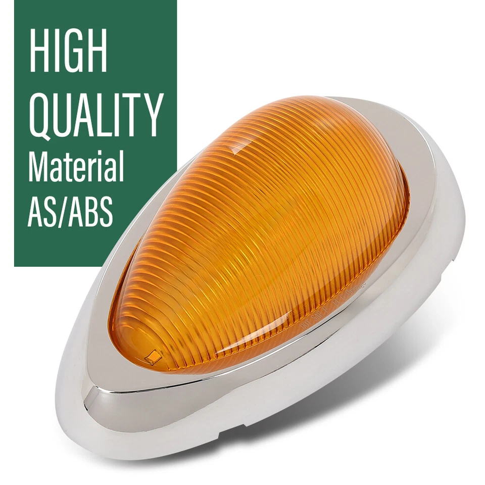 Luces LED de señal de giro marcador lateral aptas para camiones Freightliner cabina dormitorio Foto 4 de 4