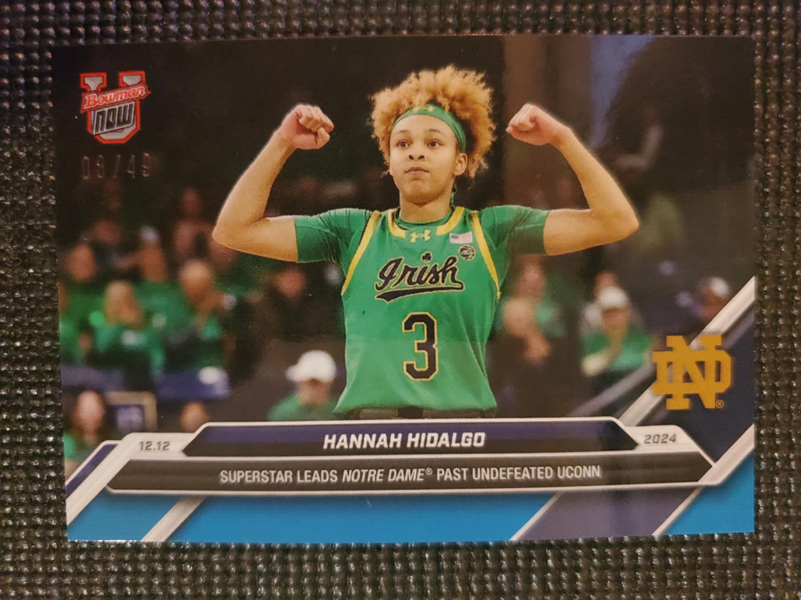 Hannah Hidalgo 2024-25 Bowman U NOW Basketball Card: 29 Blue Parallel 8/49