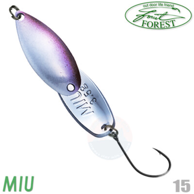Cucchiaio Da Pesca FOREST Miu Native 7g 34mm - Esche Metalliche Per Trota E Acqua Dolce