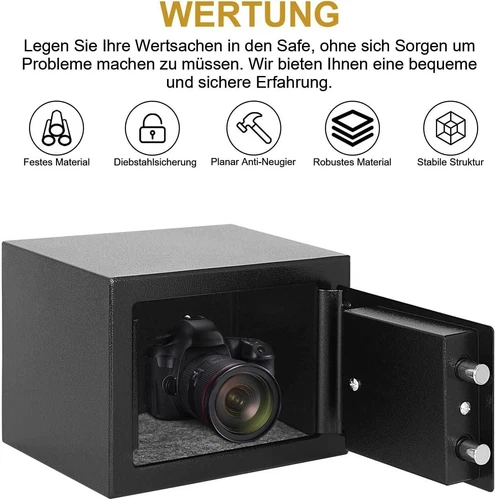 Caja fuerte ignífuga caja fuerte para muebles caja fuerte para documentos armario para dinero caja fuerte de pared DE - Imagen 2 de 14