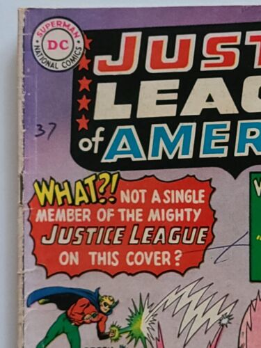 JUSTICE LEAGUE OF AMERICA #37 (DC 1965) SILVER AGE!~G+(2.5) 1ST SA MR. TERRIFIC! - Picture 2 of 17