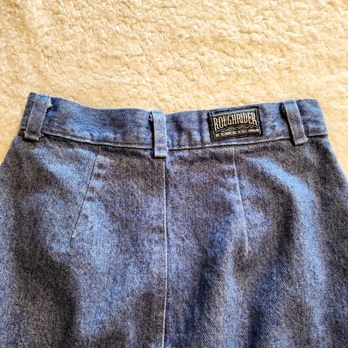 Roughrider By Circle T Women's Size 7/8 Blue Jean Denim Long Western Maxi Skirt - Picture 9 of 12