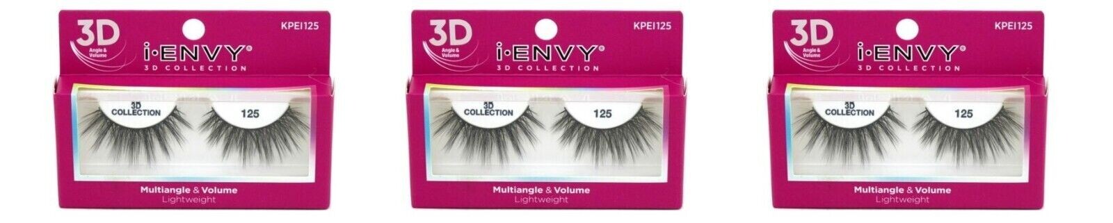 Kiss I-Envy 3D коллекция 125 ресниц KPEI125 - ЛОТ ИЗ 3-Х 3290₽