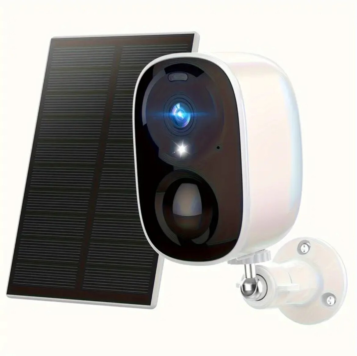 [2pcs] Solar CCTV Wireless IP Pet Camera Indoor Outdoor Wifi HD 2K 3mp Resolutio-image
