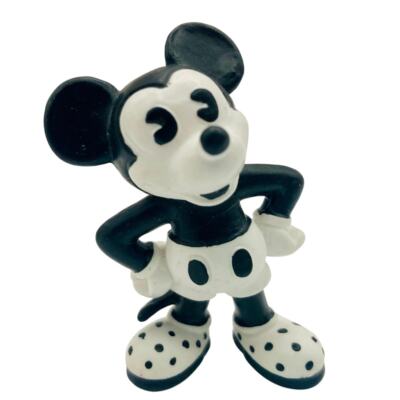 Vintage Bullyland Steamboat Willie Mickey Mouse Plastic Figurine Disney Germany