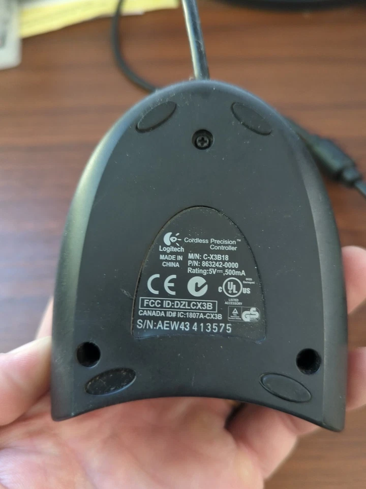 ORIGINAL XBOX LOGITECH WIRELESS CONTROLLER RECEIVER ONLY VV451 C-X3B18 - Image 3 of 4