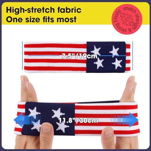 Braylin Sweatbands Sports Headband for Men & Women, 03.Color Flag Sets 6-Pcs - Bild 3 von 7