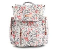 JuJuBe Be Right Back Multi-Function Diaper Backpack, Sakura Swirl