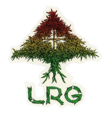 LRG Clothing Skateboard Sticker Bunt Transparent 11,5x12,5cm Gestanzt