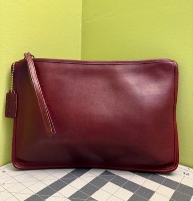 COACH VINTAGE NYC SLIM LARGE CLUTCH PORTFOLIO - 9555 -Burgundy | eBay