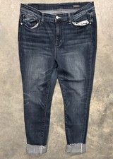 Judy Blue Jeans Womens Sz 15/32 Skinny Fit Raw Hem Stretch