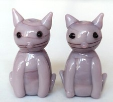 10pcs exquisite handmade Lampwork glass beads light grey cat  Kitty 15*20mm