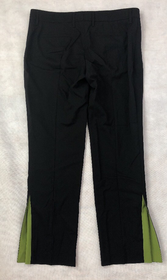 Prada Women Pants Size 44 NWT Black 100% Wool Skinny Slacks