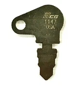 1 Terramite T5C T6 T9 Backhoe Equipment Lock Key Blank 1147 YT1