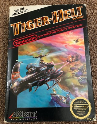 NES Tiger-Heli CIB Game Tested Working Cart Authentic