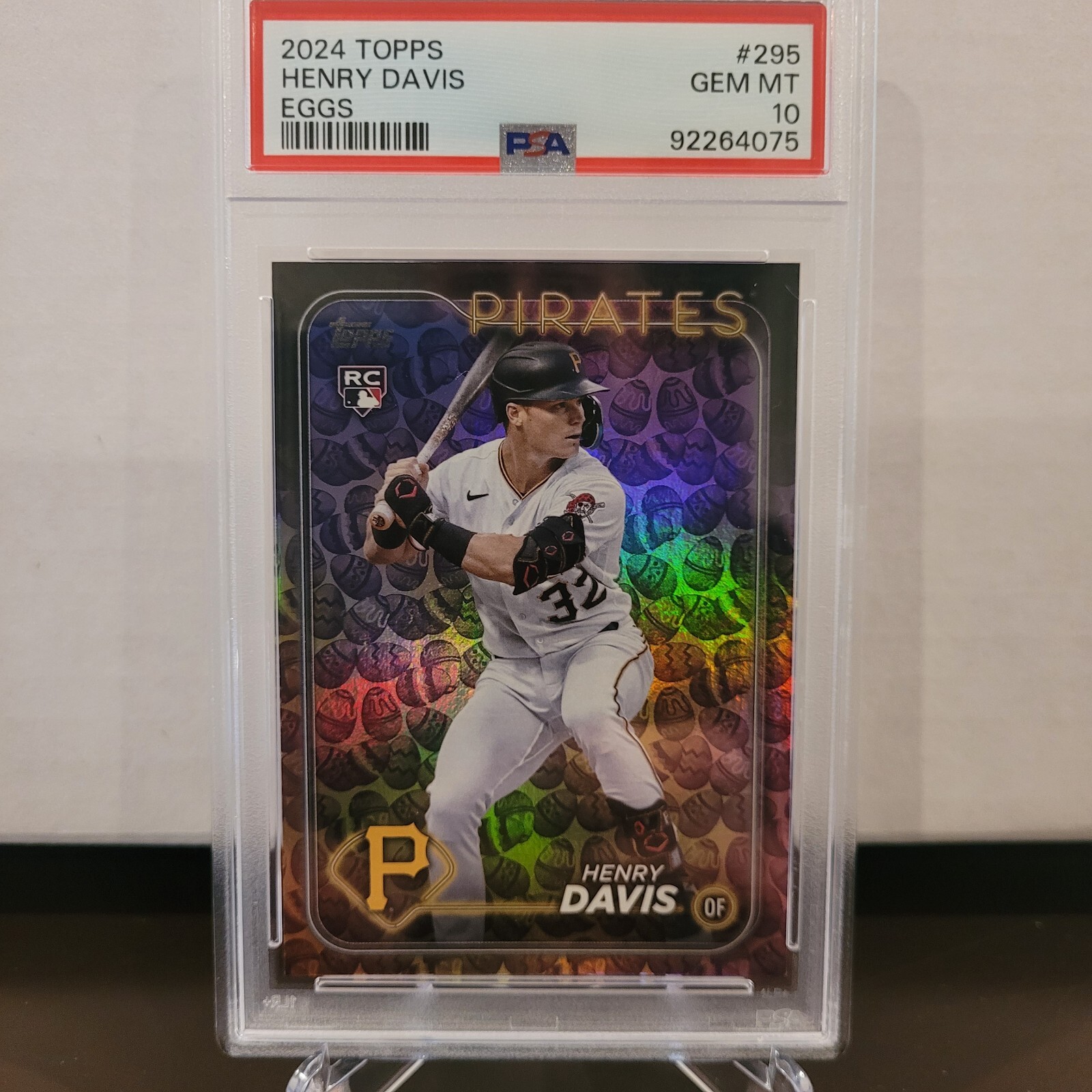 2024 Topps Series 1 Henry Davis #295 Easter Eggs Foil RC Pirates Rookie SP