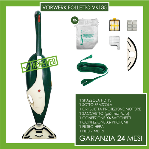 ASPIRAPOLVERE VORWERK FOLLETTO KOBOLD 135 HD13 (NO 200 150 140) GARANZIA 24  MESI | eBay