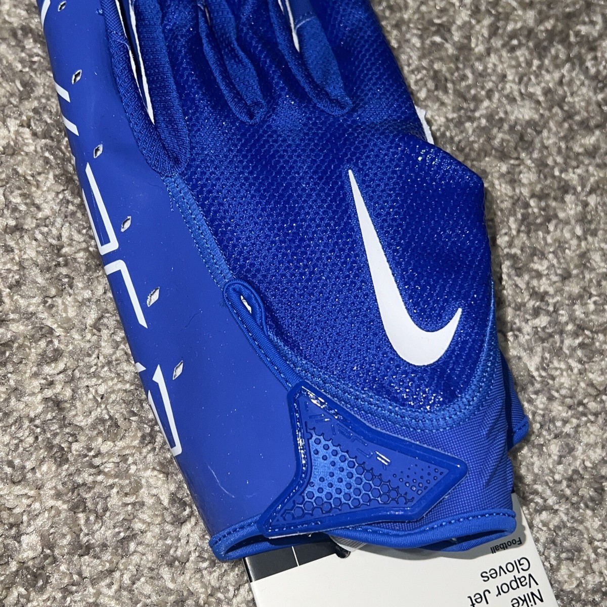 Nike Vapor Jet 7.0 Football Gloves Blue White Size S Small With