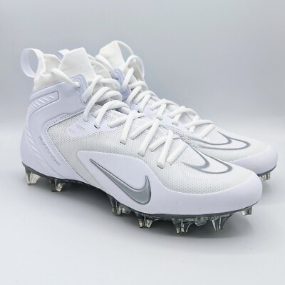 Nike Alpha Huarache Elite LAX Lacrosse Cleats White CW4440-100 Men's Size  16