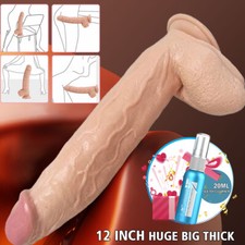 12 Inch Huge Big Dildo Suction Cup Realistic-Penis-Dong G-spot Sex Toy for-Women