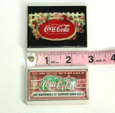 Lot Of 2 - 1988 Presents Porcelain Coca Cola Refrigerator Magnets P2133 P2132