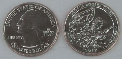 USA Quarter America the Beautiful - George Rogers Clark D 2017 unz.