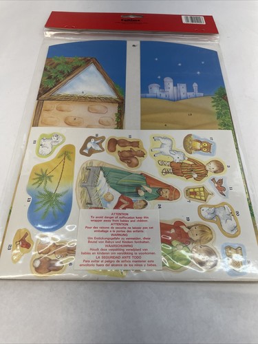 Vtg Caltime Christmas Advent Calendar Baby Jesus Animals NIP Nativity England S1 - Picture 6 of 7