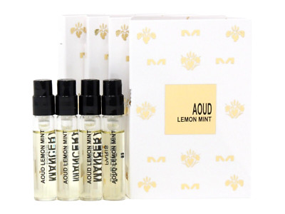 MANCERA AOUD LEMON MINT EDP 2.0ml .06fl oz x 4 COLOGNE PERFUME SPRAY SAMPLES