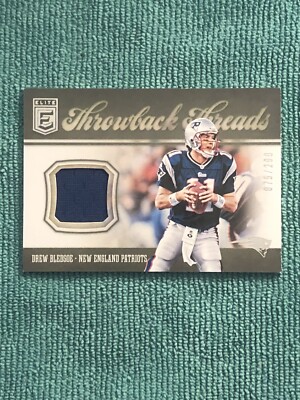 DREW BLEDSOE 2019 DONRUSS ELITE THROWBACK THREADS GAME JERSEY #75/299 