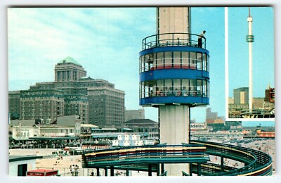 Vintage Atlantic City Sky Tower Postcard Boardwalk Landmark Rotating Elevator