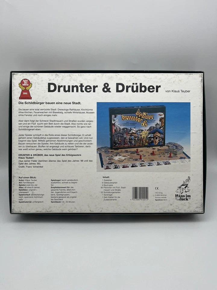 HANS IM GLÜCK - DRUNTER UND DRÜBER - SPIEL DES JAHRES 1991 - VOLLSTÄNDIG - Bild 2 von 2