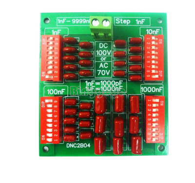 1nF to 9999nF Step-1nF Programmable Capacitor Board Film Capacitor DC100V/AC70V