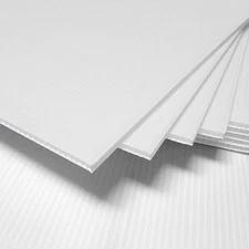(10-Pack) White Corrugated Sign Blank Sheets - 4mm Thick - 36"x36