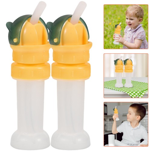 2pcs Getränk Sippy Cover Spill Proof Plastikwassergetränksflasche mit Stroh für - Bild 6 von 17