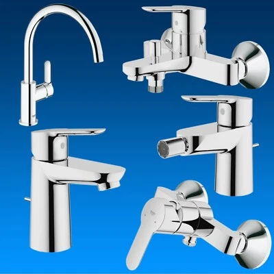 Grohe BauEdge Einhand Badarmatur Waschtisch Brause Wannen Armatur Mischer chrom - Bild 1 von 4