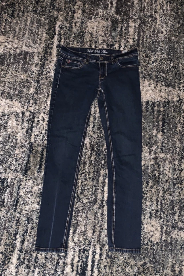 US Polo Assn Size 9/10 Kate Skinny Stretch 30" Inseam Denim Low-Rise Blue Jeans - Image 3 of 3