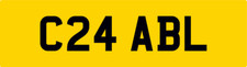 C24 ABL PREMIUM QUALITY OLD PRIVATE CAR REGISTRATION NUMBER PLATE / AB BL AL