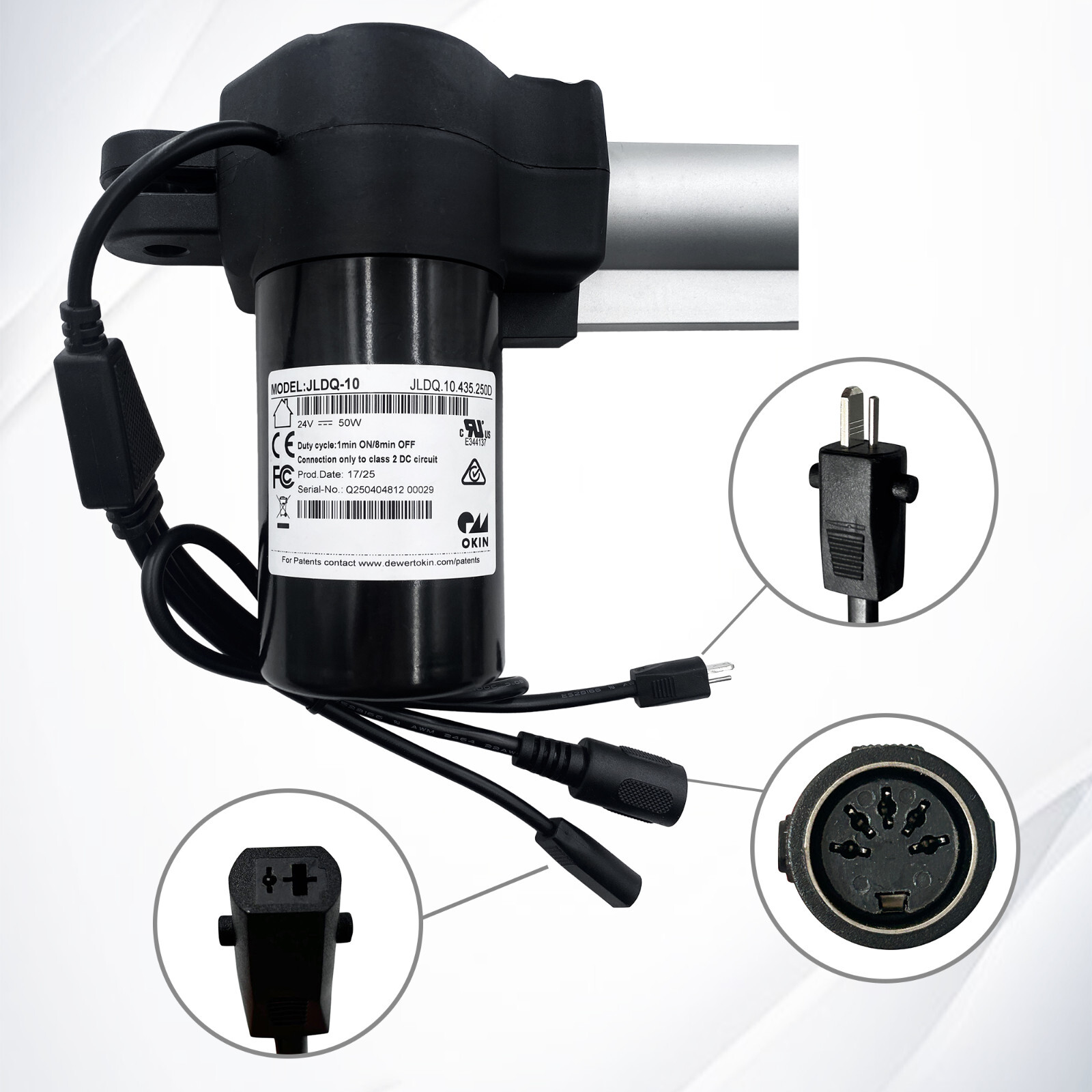 Power Recliner Lift Chair Linear Actuator Motor Model JLDQ-10 JLDQ.10.435.250D